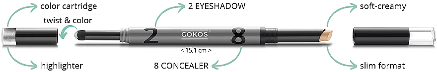 Concealer-Highlighter für die Augen - Gokos Cover&Glow — Bild N2
