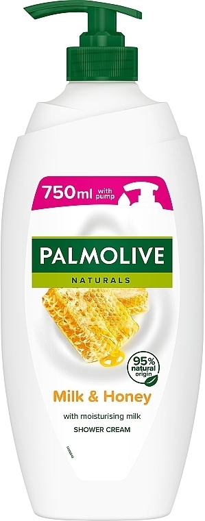 Duschcreme mit Milch und Honig - Palmolive Naturals Milk Honey Shower Gel (mit Spender) — Bild N1