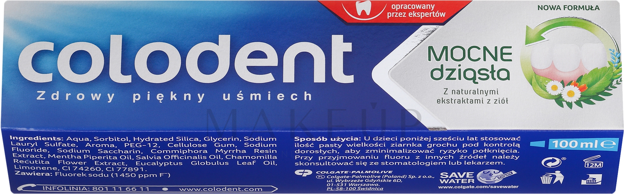 Zahnpasta mit natürlichen Kräuterextrakten - Colodent Mocne — Bild 100 ml