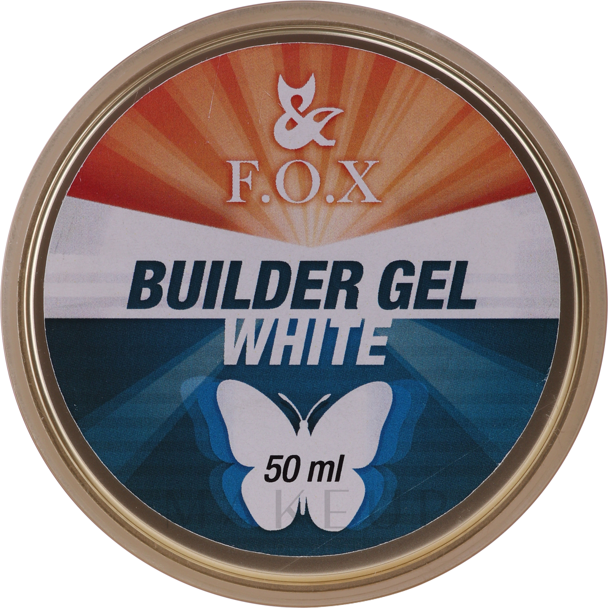 Aufbau-Nagelgel weiß - F.O.X Builder White Gel — Bild 50 ml