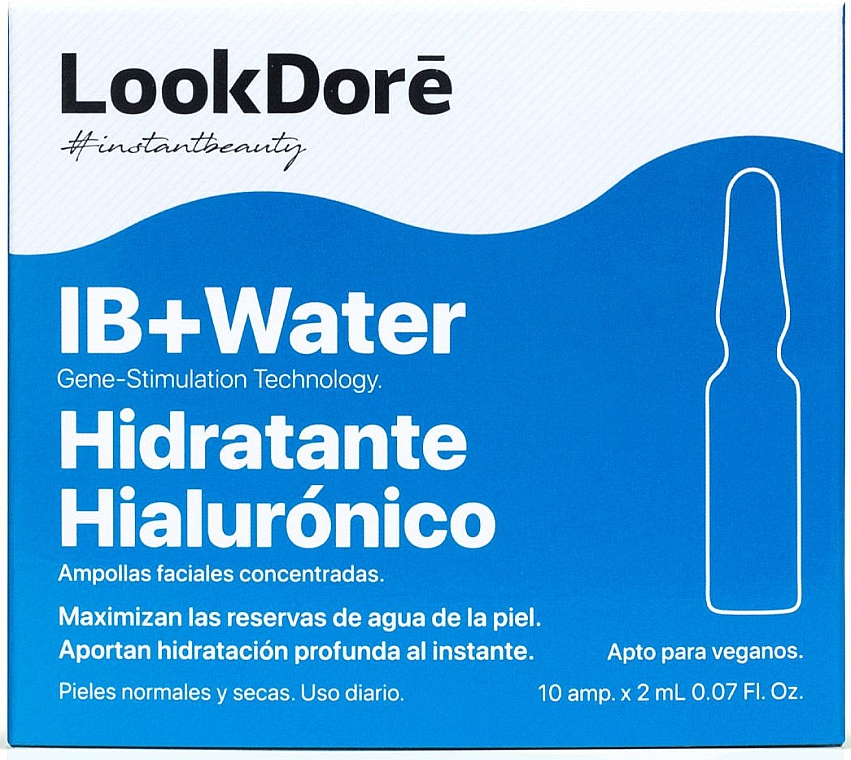 Konzentriertes Serum in Ampullen - LookDore IB+Water Moisturizing Hyaluronic Ampoules — Bild N1