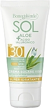 Sonnenschutzcreme für das Gesicht - Bottega Verde Sol Aloe + Hyaluronic Acid Face Sunscreen SPF30 — Bild N1