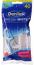 Düfte, Parfümerie und Kosmetik Zahnseide-Sticks mit Spezial-Zahnseide für ein natürliches weiß 40 St. - DenTek
