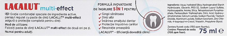 5in1 Zahnpasta mit Multi-Effekt - Lacalut 5in1 Multi-Effect Toothpaste — Bild N2