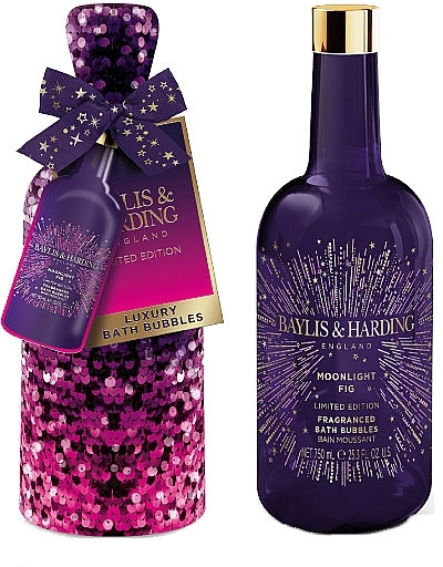 Badeschaum in Geschenkverpackung - Baylis & Harding Moonlight Fig Sparkly Sequin Bath Bubbles Gift — Bild N1