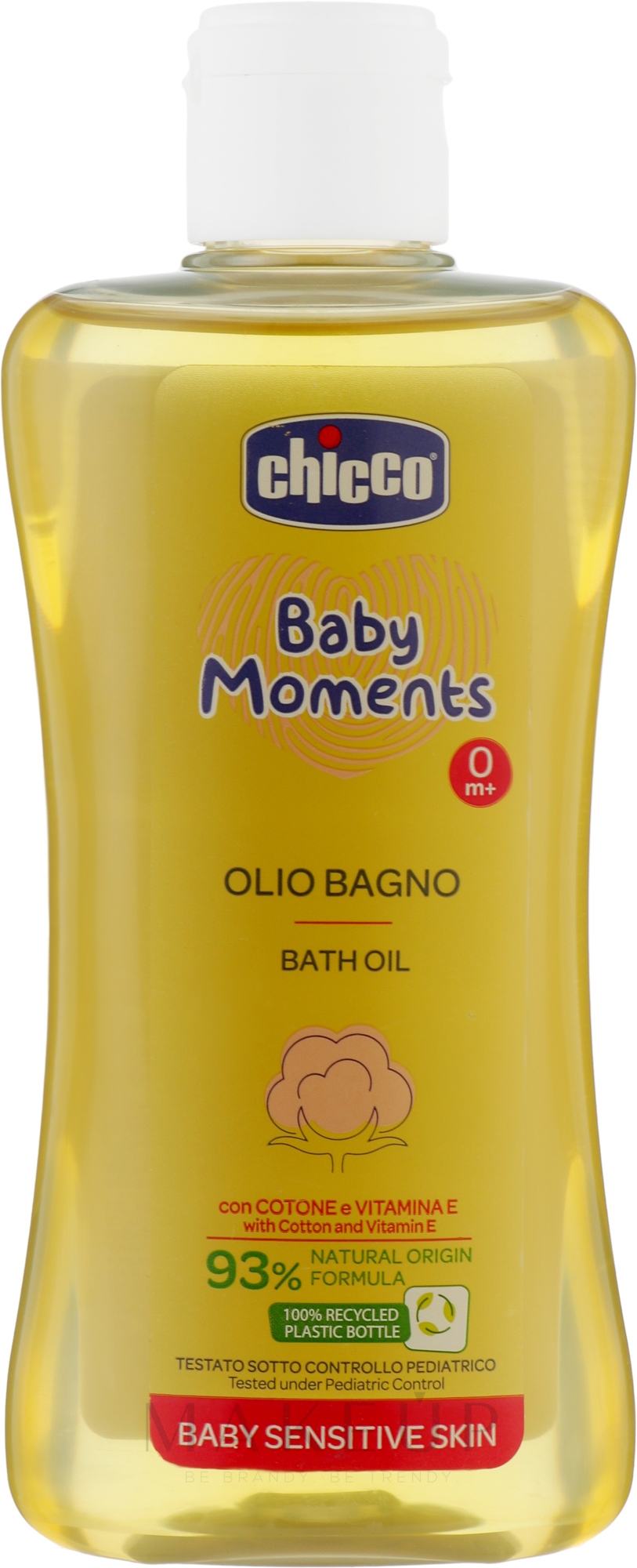 Badeöl für empfindliche Haut - Chicco Baby Moments — Bild 200 ml