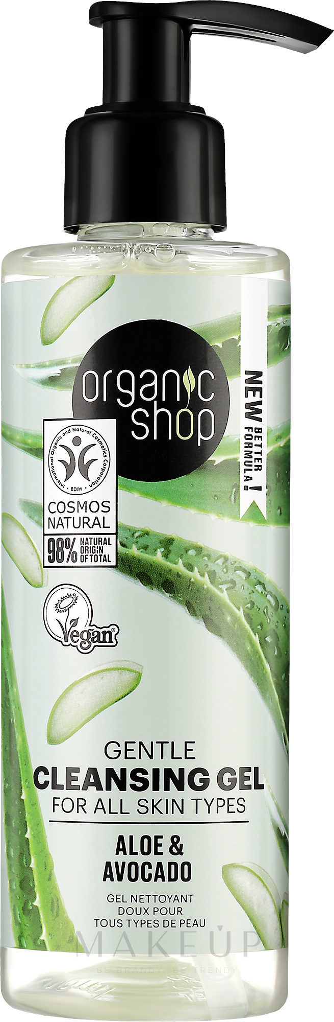 Duschgel mit Avocado und Aloe - Organic Shop Cleansing Gel — Bild 200 ml