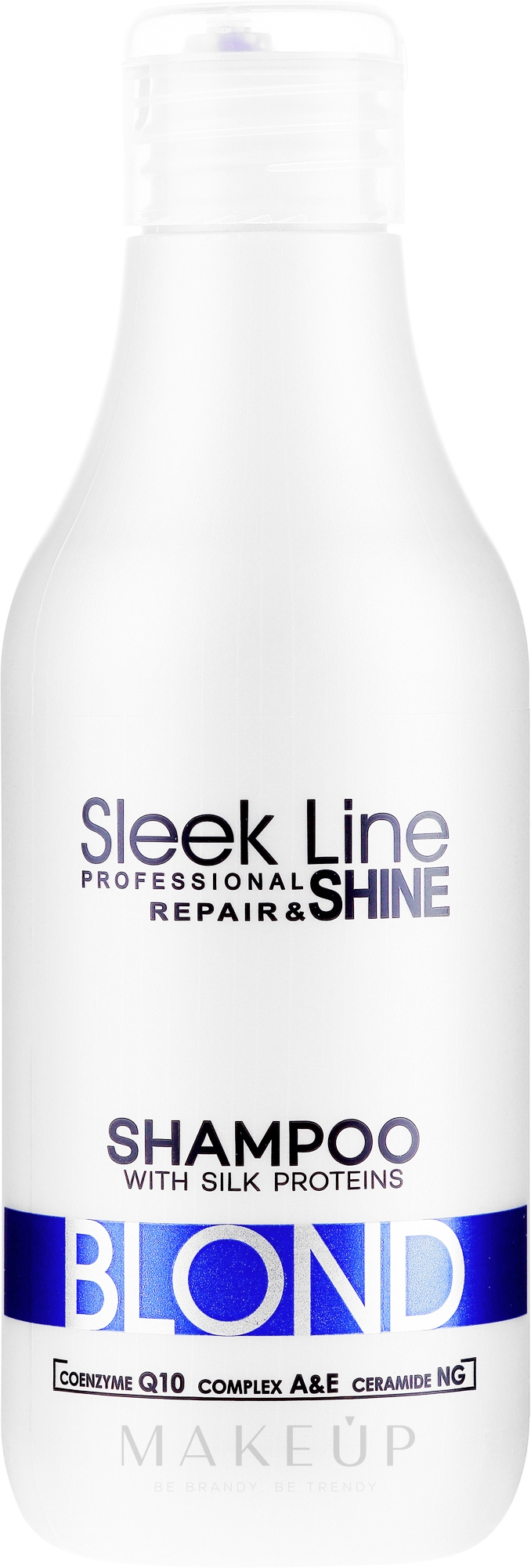 Shampoo mit Seide für blonde und graue Haare - Stapiz Sleek Line Blond Hair Shampoo — Foto 300 ml