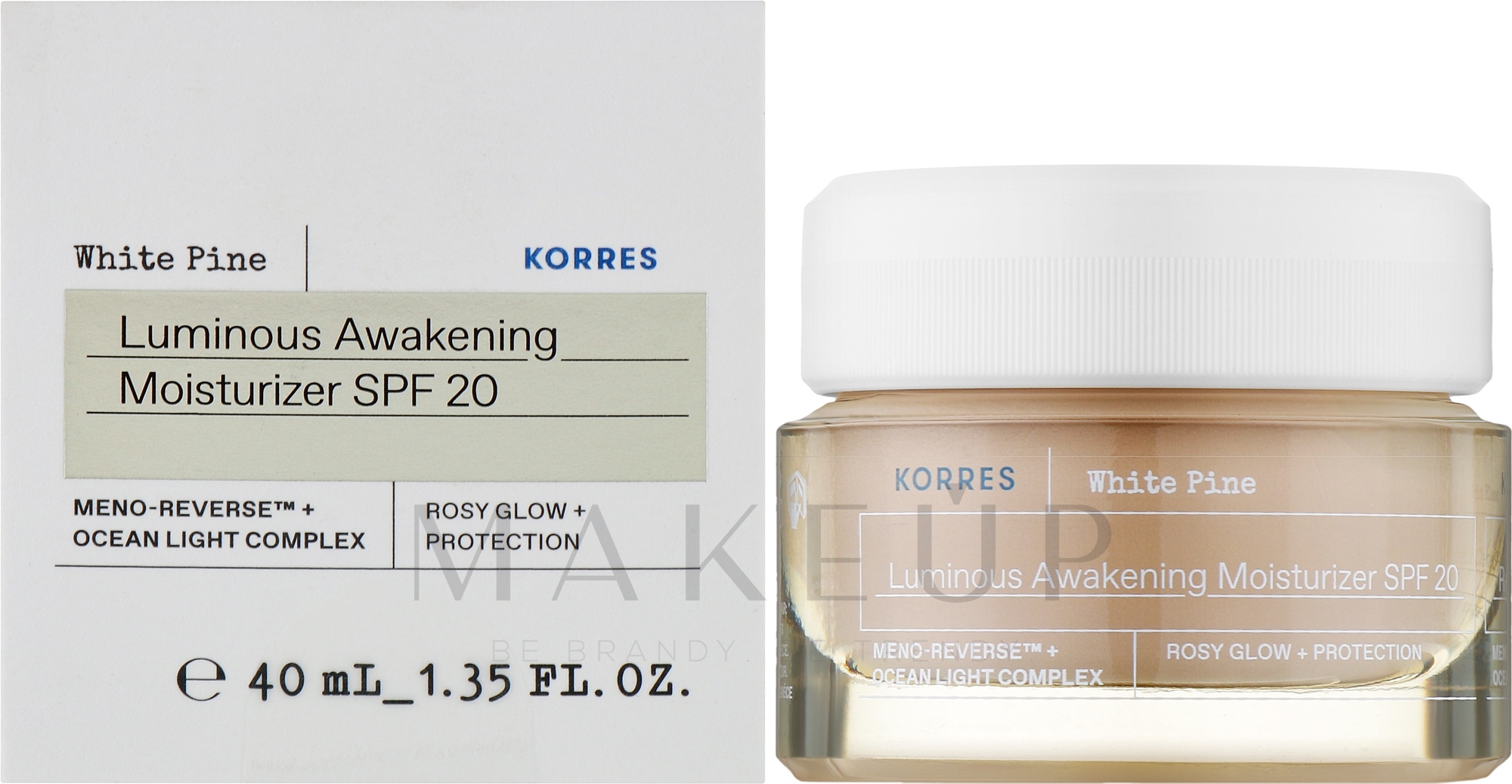 Gesichtscreme für den Tag SPF20 - Korres White Pine Luminous Awakening Moisturizer SPF20 — Bild 40 ml