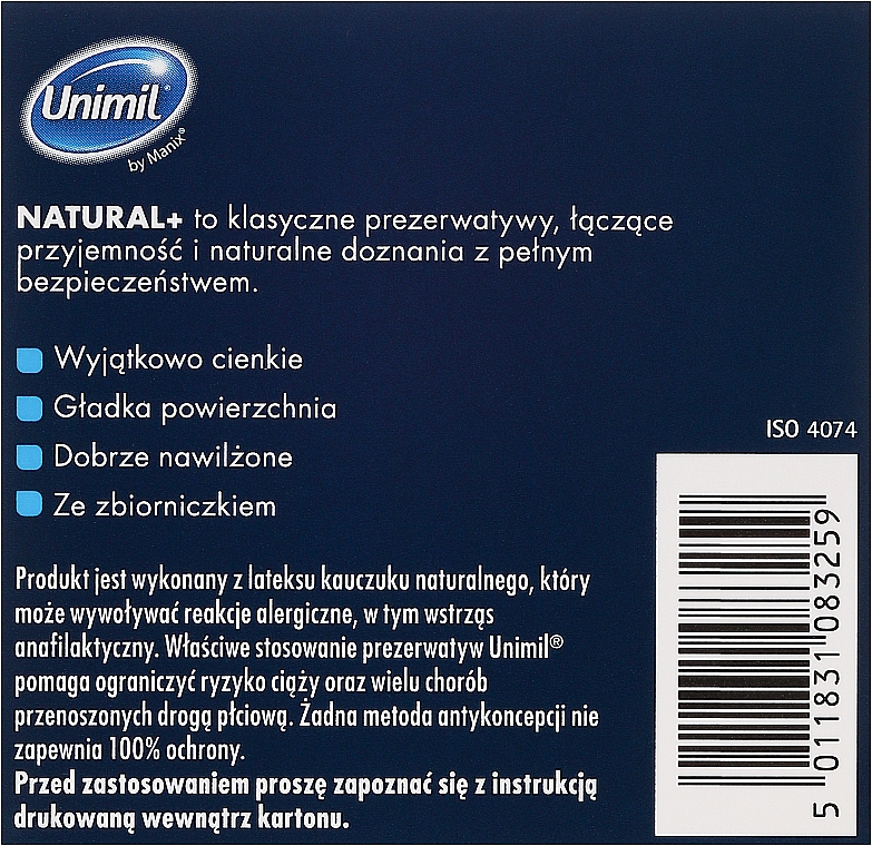 Kondome Natural Easy-Fit 3 St. - Unimil Natural — Bild N3