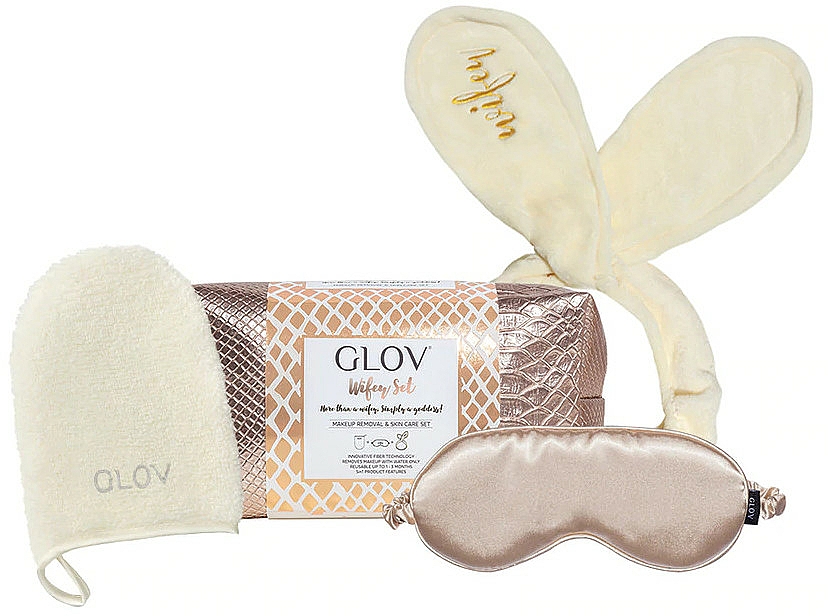 Gesichtspflegeset - Glov Wifey Set (Handschuh 1St. + Schlafmaske 1St. + Haarband 1St. + Kosmetiktasche) — Bild N1