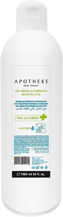 Wasser-Alkohol-Gel zur Reinigung der Hände - Apotheke de Ruy Hydro-Alcoholic Sanitizing Gel — Bild N1