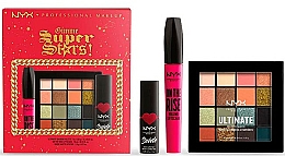NYX Professional Gimme Super Stars Glam Side (Mascara 10ml + Lippenstift 3.5g + Lidschattenpalette 13.28g) - Make-up Set  — Bild N1