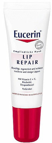 Beruhigender, regenerierender und schützender Lippenbalsam für trockene und rissige Lippen - Eucerin Lip Repair — Bild N1