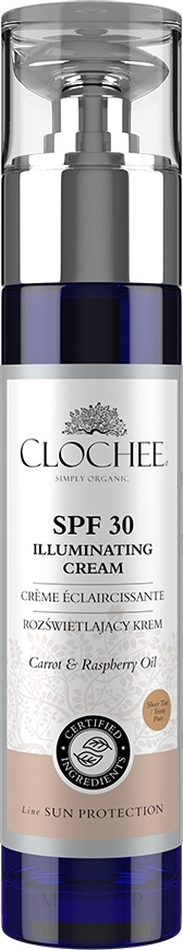 Aufhellende Gesichtscreme mit Karotten- und Himbeeröl SPF 30 - Clochee Illuminating Cream SPF30 — Bild 50 ml