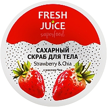 Düfte, Parfümerie und Kosmetik Zuckerpeeling für den Körper mit Erdbeere und Chia - Fresh Juice Superfood Strawberry & Chia