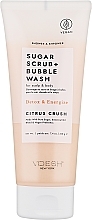 Düfte, Parfümerie und Kosmetik Zuckerpeeling für Kopfhaut und Körper Citrus Crash - Voesh Sugar Scrub+Bubble Wash Citrus Crush