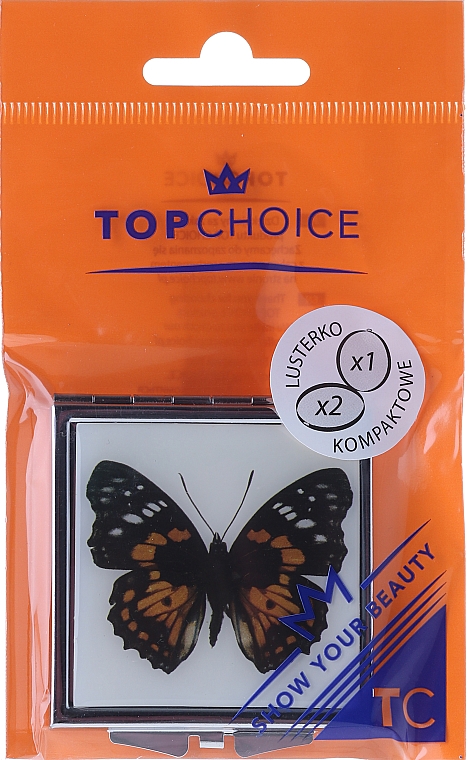 Kosmetischer Taschenspiegel Schmetterling 85420 braun - Top Choice — Bild N1