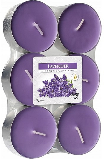 Teekerzen-Set Lavendel - Bispol Lavander Maxi Scented Candles — Bild N1