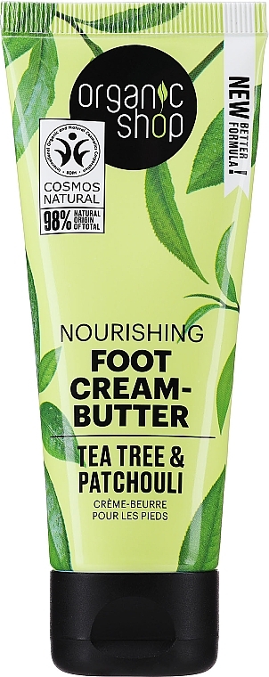 Creme-Butter für die Fußpflege mit Bio Teebaum und Patschuli - Organic Shop Barbados SPA-Pedicure Foot Cream