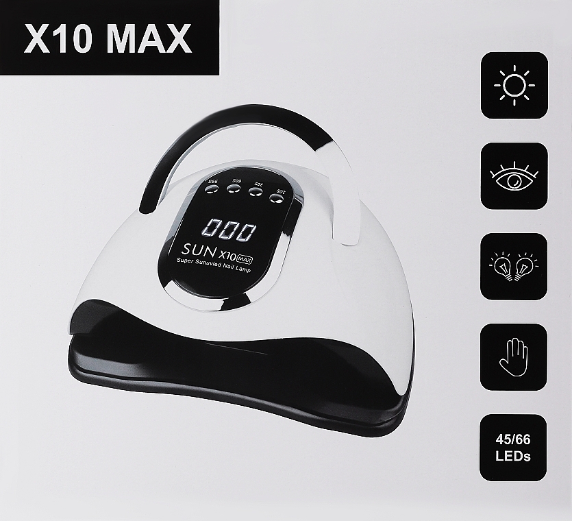 Manikürelampe weiß - Lewer Sun X10 Max Super Sunuvled Nail Lamp — Bild N2