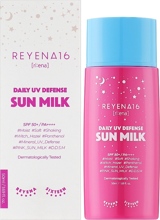 Sonnenschutzlotion für das Gesicht SPF50+ - Reyena16 Daily UV Defense Sun Milk SPF 50+ / PA++++ — Bild N2