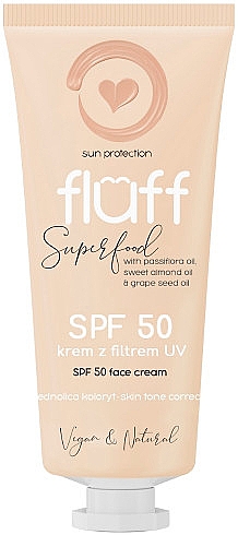 Ausgleichende Creme für den Hautton - Fluff Super Food Face Cream SPF50 — Bild N1