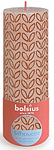 Düfte, Parfümerie und Kosmetik Zylindrische Kerze Misty Pink 190/68 mm - Bolsius Rustic Silhouette Pillar Candle