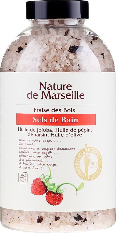 Badesalz mit natürlichen Ölen und Walderdbeerduft - Nature de Marseille — Bild N1