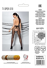 Erotische Strumpfhose mit Ausschnitt Tiopen 018 20 Den black - Passion — Bild N2