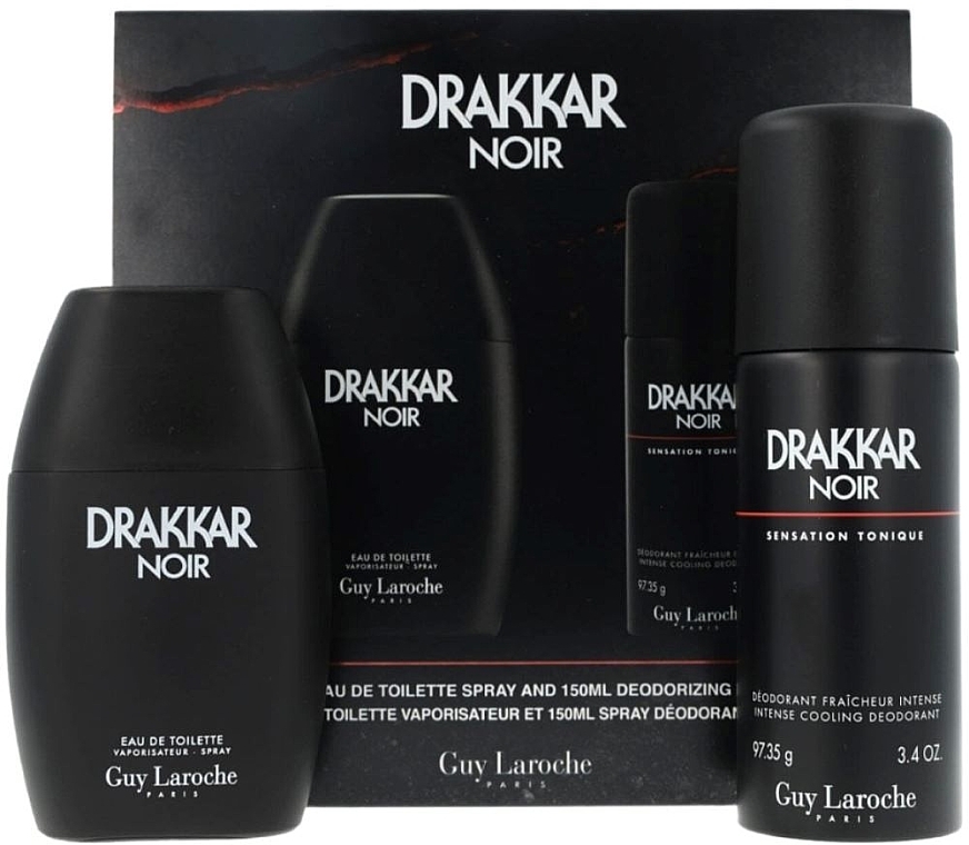 Guy Laroche Drakkar Noir - Duftset (Eau de Toilette 100ml + Deospray 150ml) — Bild N1