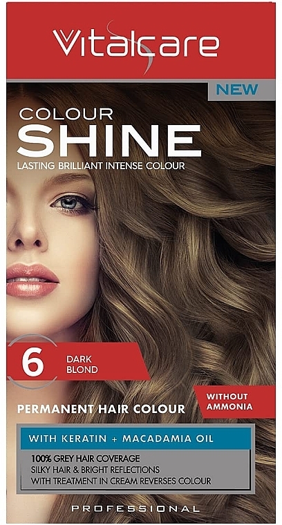 Permanente Haarfarbe ohne Ammoniak - Vitalcare Colour Shine Permanent Hair Colour With Keratin  — Bild N1