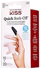 Düfte, Parfümerie und Kosmetik Nagelkappen zum Entfernen von Gelnagellack - Kiss Quick Soak Off Removal System (10 St. Nagelkappen + 20 St. Schaumstoffpads)