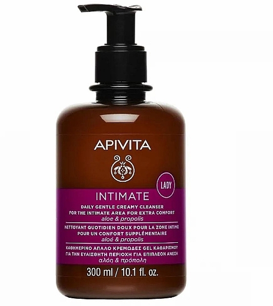 Sanftes cremiges Produkt für die Intimhygiene - Apivita Intimate Lady Daily Gentle Creamy Cleanser — Bild N1