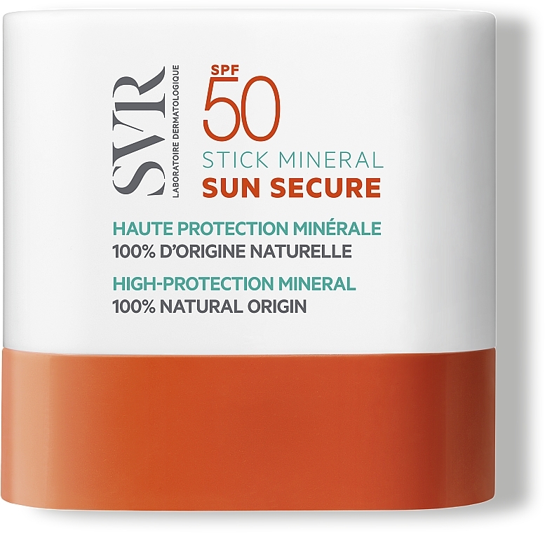 Hochwertiger Sonnenschutz-Stick mit Mineralfiltern für empfindliche Bereiche SPF 50 - SVR Sun Secure Stick Mineral SPF 50 — Bild N1