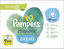Feuchttücher für Babys 9x48 St. - Pampers Harmonie Aqua Baby Wipes — Bild N3