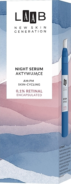 Nachtserum für das Gesicht mit Retinol  - AA Cosmetics LAAB Night Serum 0.1% Retinal  — Bild N3