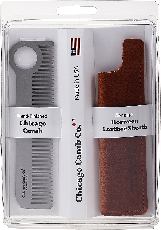 Haarset weiße Verpackung - Chicago Comb Co (Haarkamm 1 St. + Case 1 St.)  — Bild N1