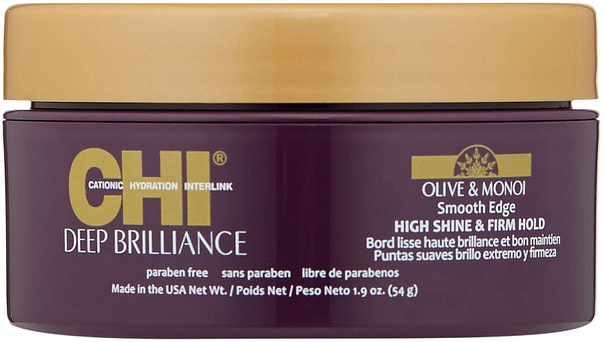 Glättende Haarcreme mit Oliven- und Monoiöl für hohen Glanz und festen Halt - CHI Deep Brilliance Olive & Monoi Smooth Edge High Shine & Firm Hold — Bild N1