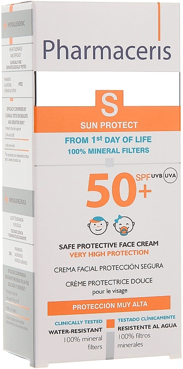 Sonnenschützende Gesichtscreme für Kinder SPF 50+ - Pharmaceris S Safe Protective Face Cream SPF50+ — Foto N3