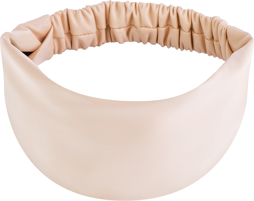 Haarband Faux Leather Classic beige - MAKEUP Hair Accessories — Bild N1