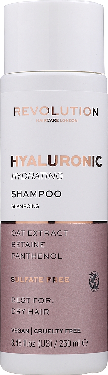 Feuchtigkeitsspendendes, weichmachendes Shampoo für trockenes Haar mit Hyaluronsäure und Hafer-Extrakt - Makeup Revolution Hyaluronic Acid Hydrating Shampoo — Bild N1
