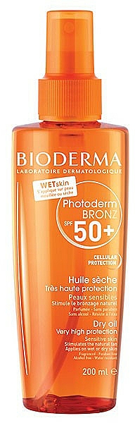 Trockenes Sonnenschutzöl für den Körper SPF 50+ - Bioderma Photoderm Bronz Dry Oil SPF 50+ — Bild N1