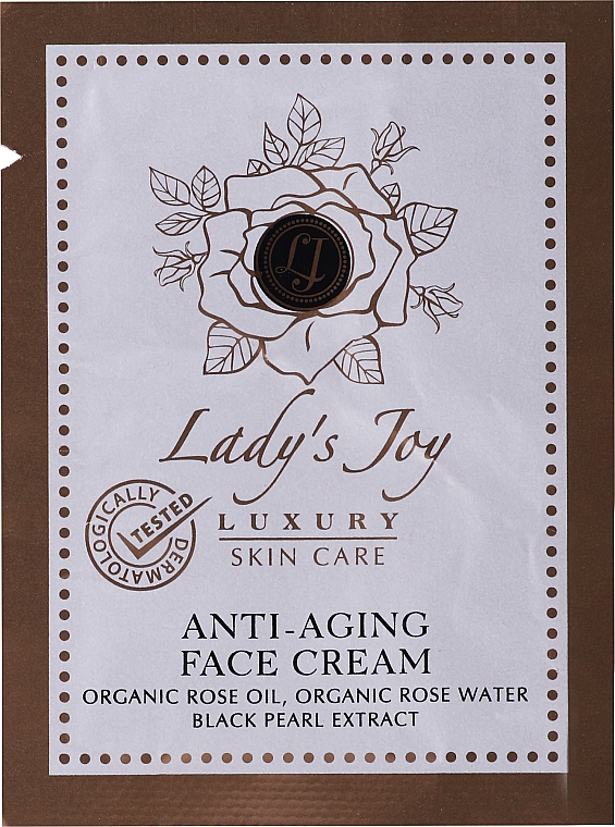 GESCHENK! Gesichtscreme gegen Falten - Bulgarian Rose lady ' s Joy Luxury Anti-Aging Face Cream (Probe)  — Bild N1