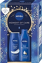 Körperpflegeset - NIVEA Moment Of Care (Duschgel 250ml + Körpermilch 250ml) — Bild N1