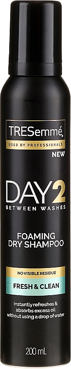 Erfrischendes schäumendes Trockenshampoo für normales bis dichtes Haar - Tresemme Day 2 Fresh & Clean Foaming Dry Shampoo — Bild N1