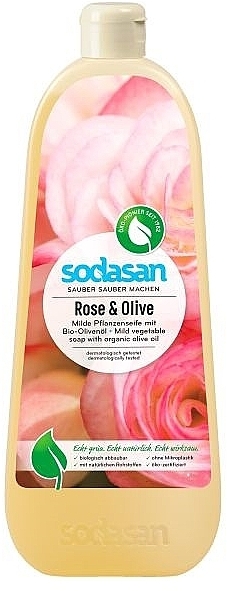Flüssigseife Rosen- und Olivenöl - Sodasan Liquid Rose-Olive — Bild N1