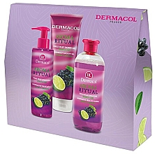 Düfte, Parfümerie und Kosmetik Körperpflegeset - Dermacol Aroma Ritual Grap & Lime (Duschgel 250ml + Seife 250ml + Badeschaum 500ml)