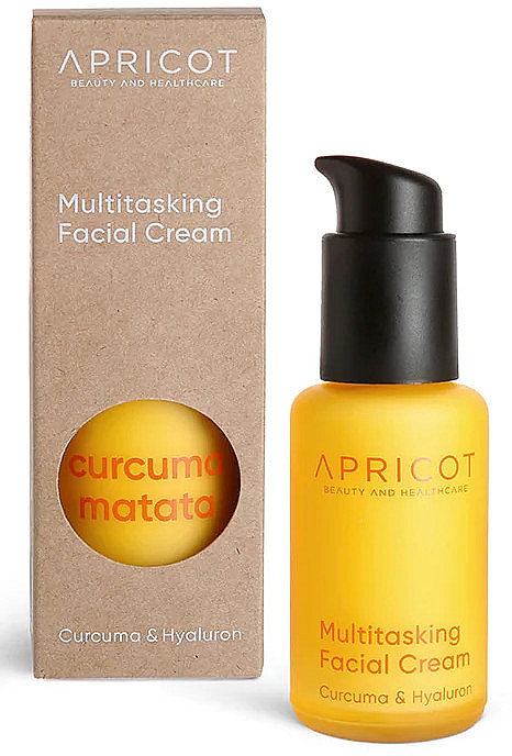 Multifunktionale Gesichtscreme mit Kurkuma und Hyaluron - Apricot Multitasking Facial Cream Curcuma Matata — Bild N1