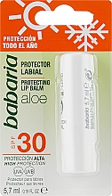 Düfte, Parfümerie und Kosmetik Schützender Lippenbalsam mit Aloe - Babaria Lip Balm With Aloe Vera SPF30